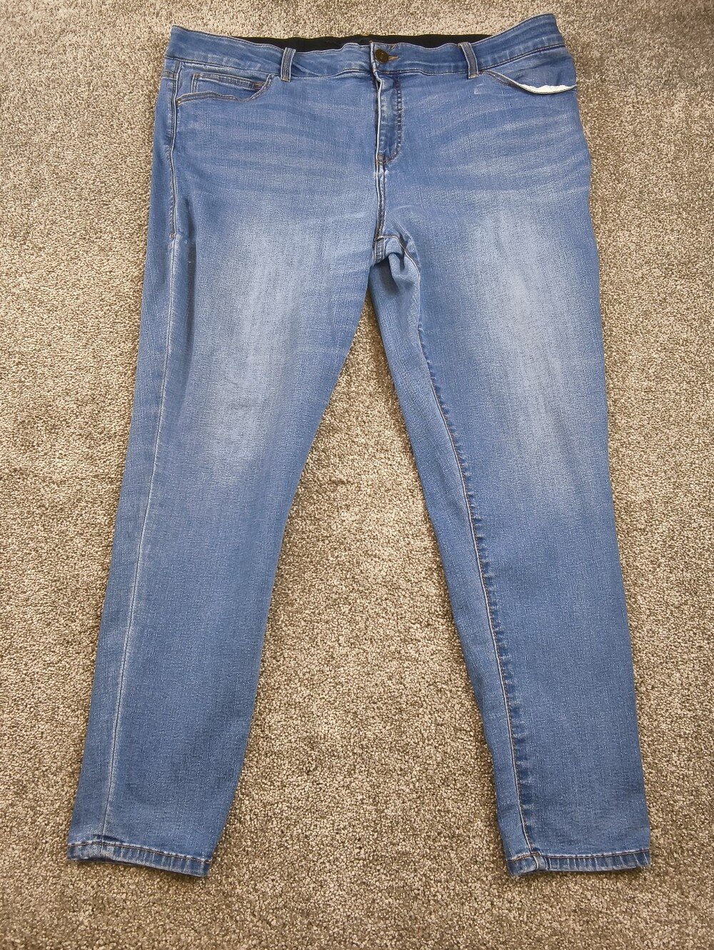 Lularoe Denim Skinny Jeans Womens 40 High Rise Magic Waistband Slimming Blue